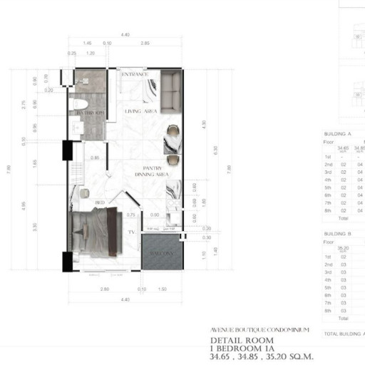 Avenue Boutique, 1 Bedroom - 34 m²