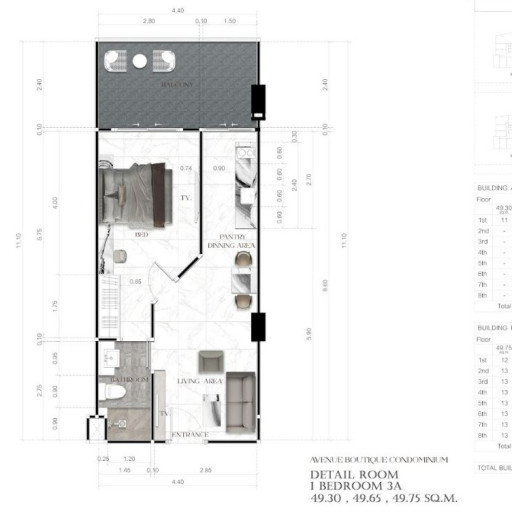 Avenue Boutique, 1 bedroom apartments - from 34 m² to 57 m²