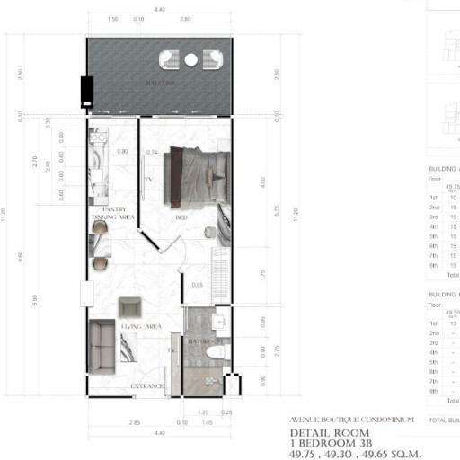 Avenue Boutique, 1 bedroom apartments - from 34 m² to 57 m²
