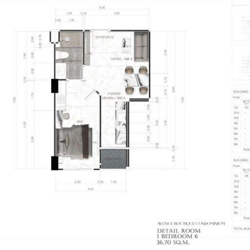 Avenue Boutique, 1 bedroom apartments - from 34 m² to 57 m²
