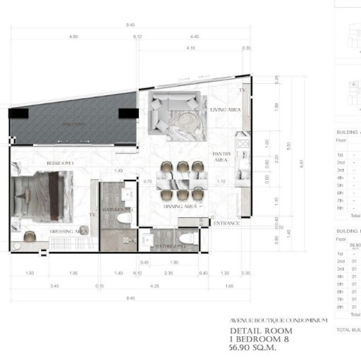 Avenue Boutique, 1 bedroom apartments - from 34 m² to 57 m²